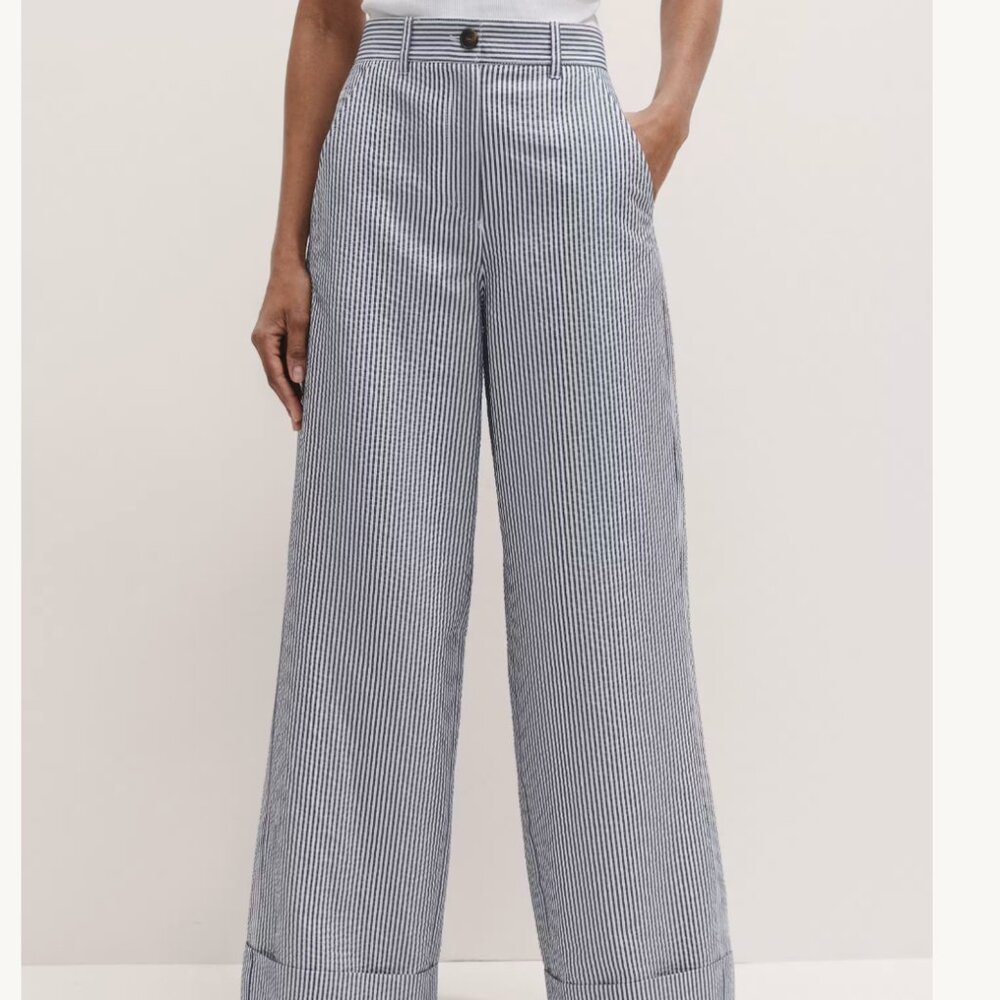 ME + EM Stripe Wide-Leg Trousers